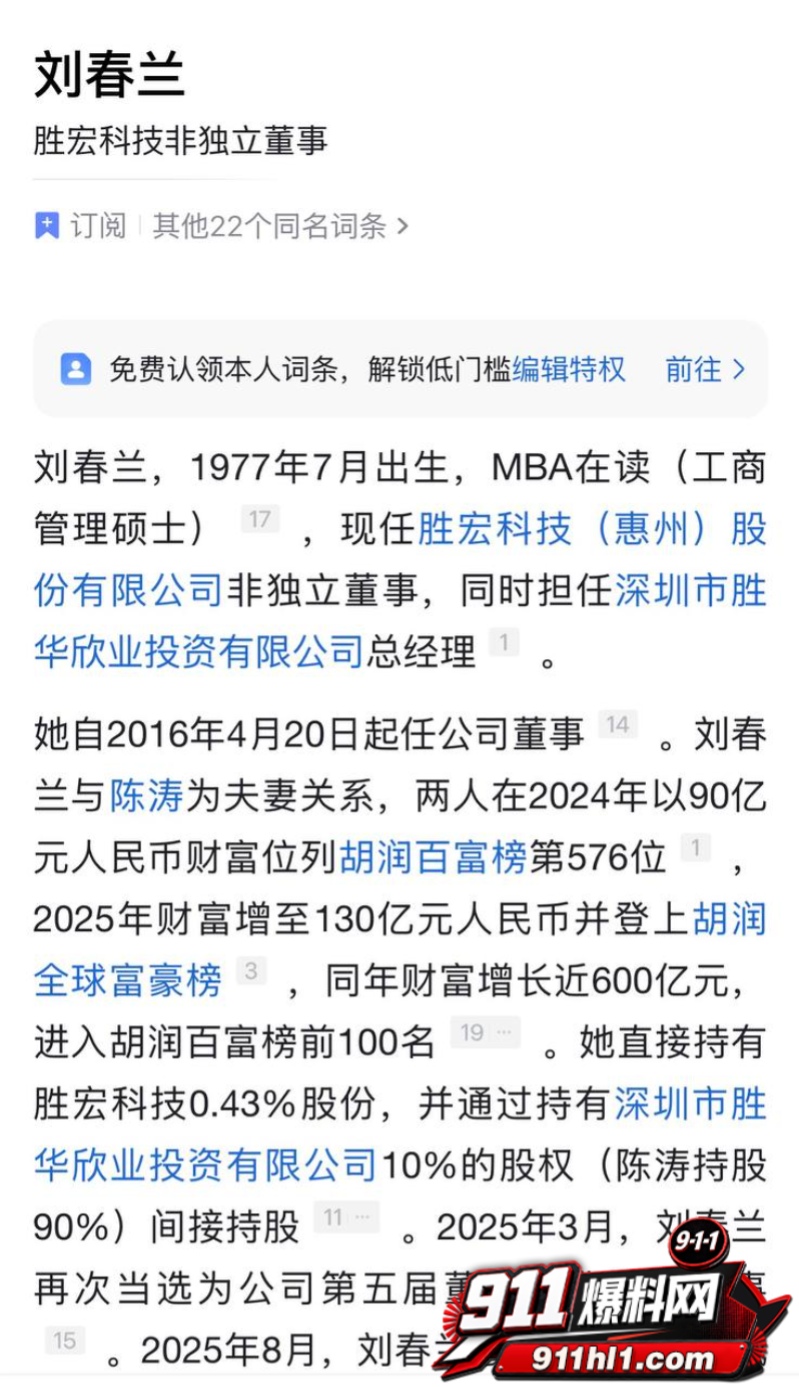 胜宏科技董事长陈涛 13 胜宏科技董事长陈涛 13