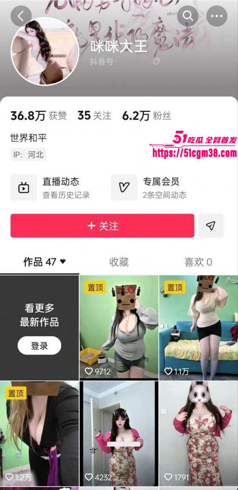 抖音网红 咪咪大王 大尺度福利合集 1