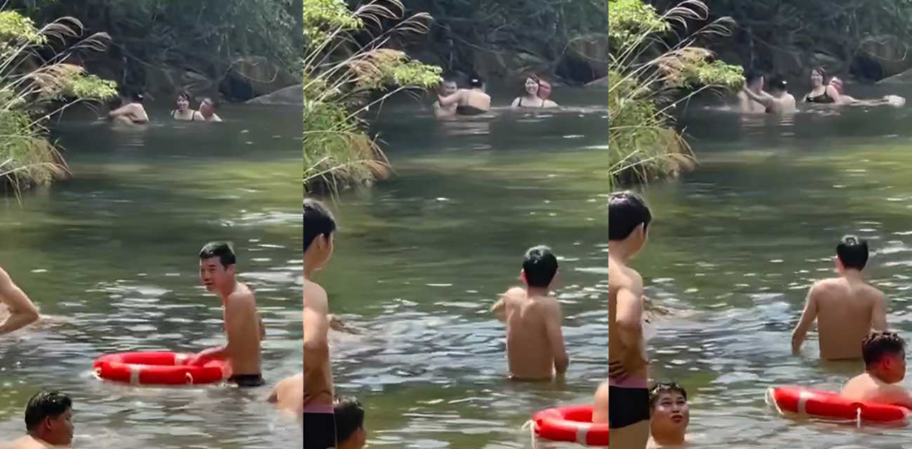 河边纳凉惊现情侣水中野战 骑乘裸男激情起伏 抱操加速打桩 惨遭围观偷录 - 户外露出