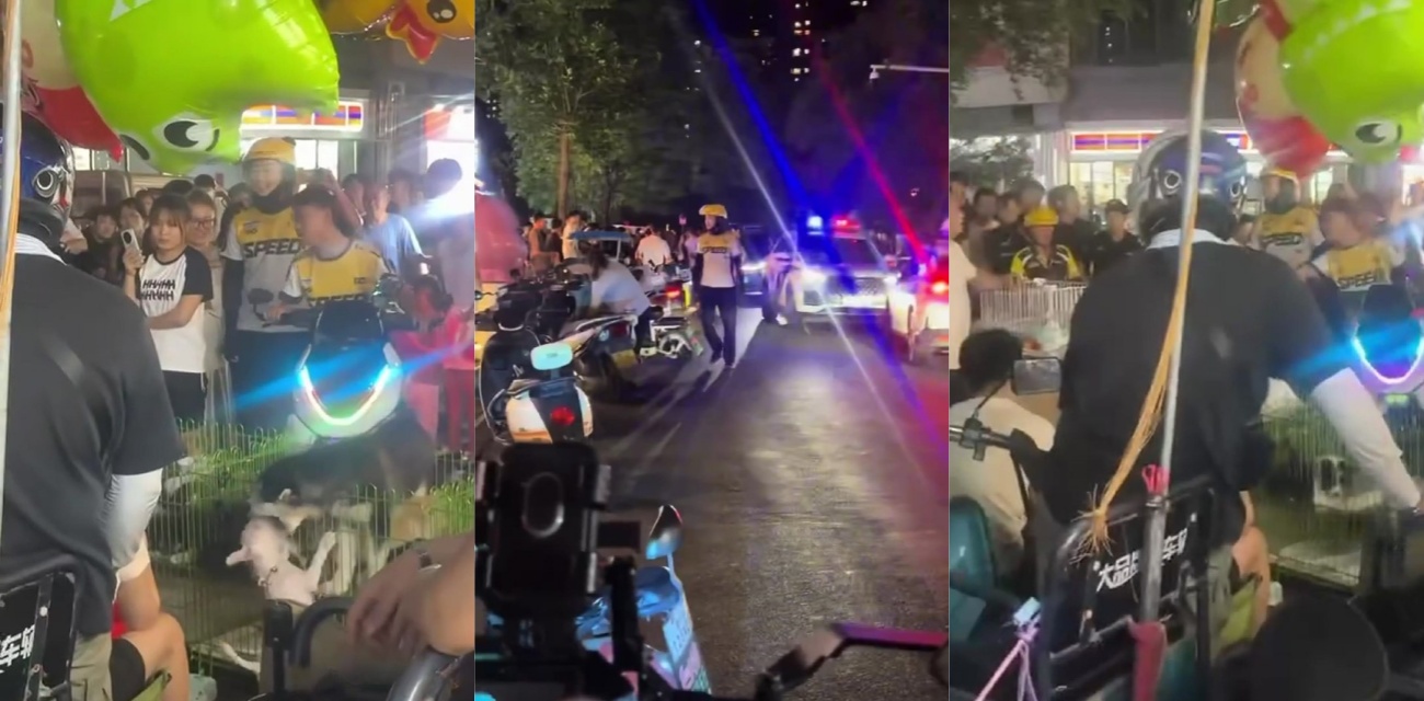 青岛即墨宝龙广场夜市狗贩纠纷 外卖小哥买狗一周暴毙维权放大悲咒 现场围观炸锅 - 社会奇闻